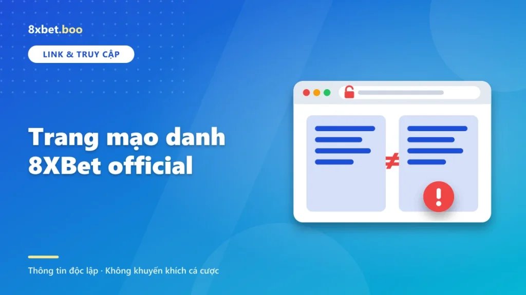 Trang mạo danh 8XBet official