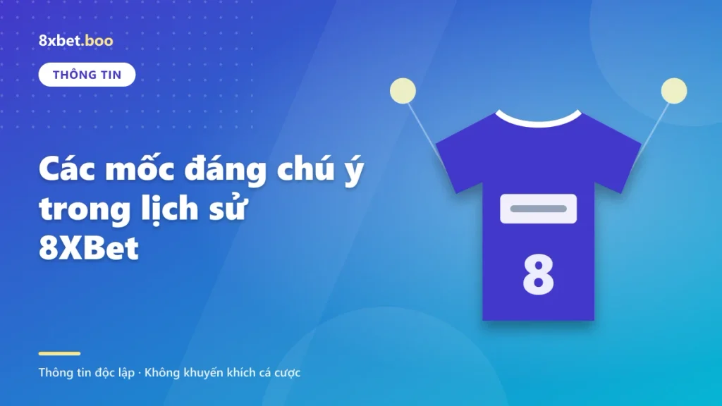 Các mốc đáng chú ý trong lịch sử 8XBet