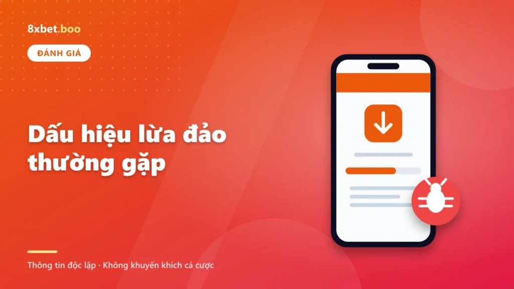 Minh họa điện thoại đang tải tệp ứng dụng kèm biểu tượng mã độc với tiêu đề 