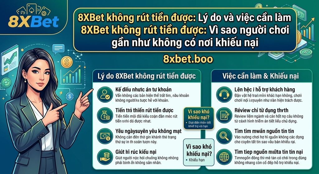 Các lý do 8XBet đưa ra khi từ chối rút tiền