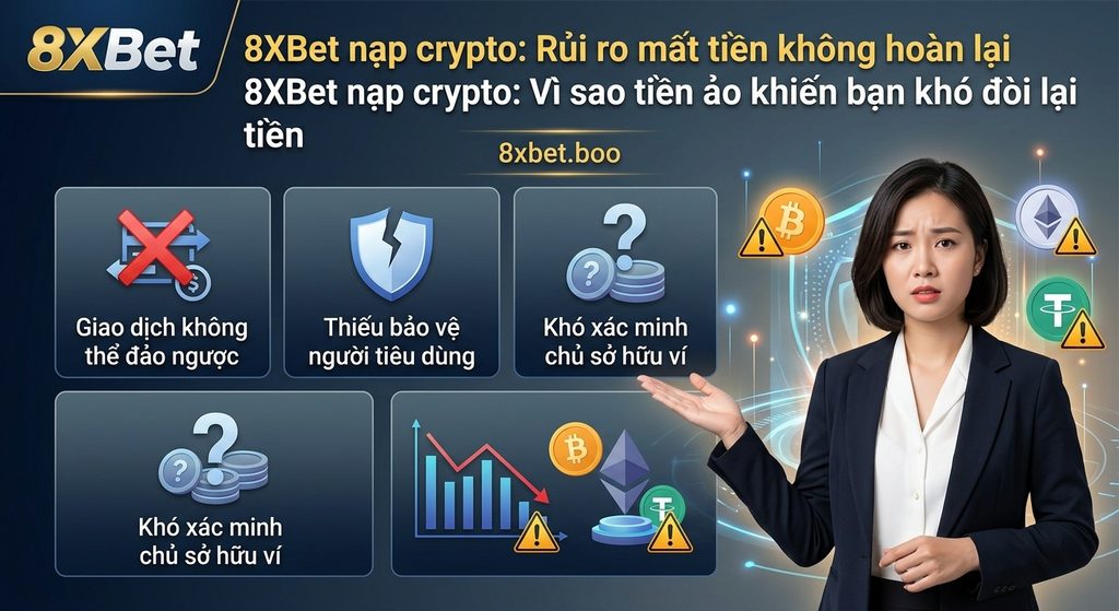 Rủi ro khi nạp crypto vào 8XBet