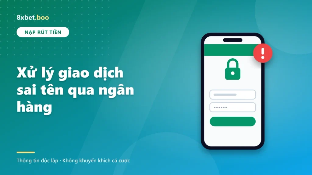 Xử lý giao dịch sai tên qua ngân hàng